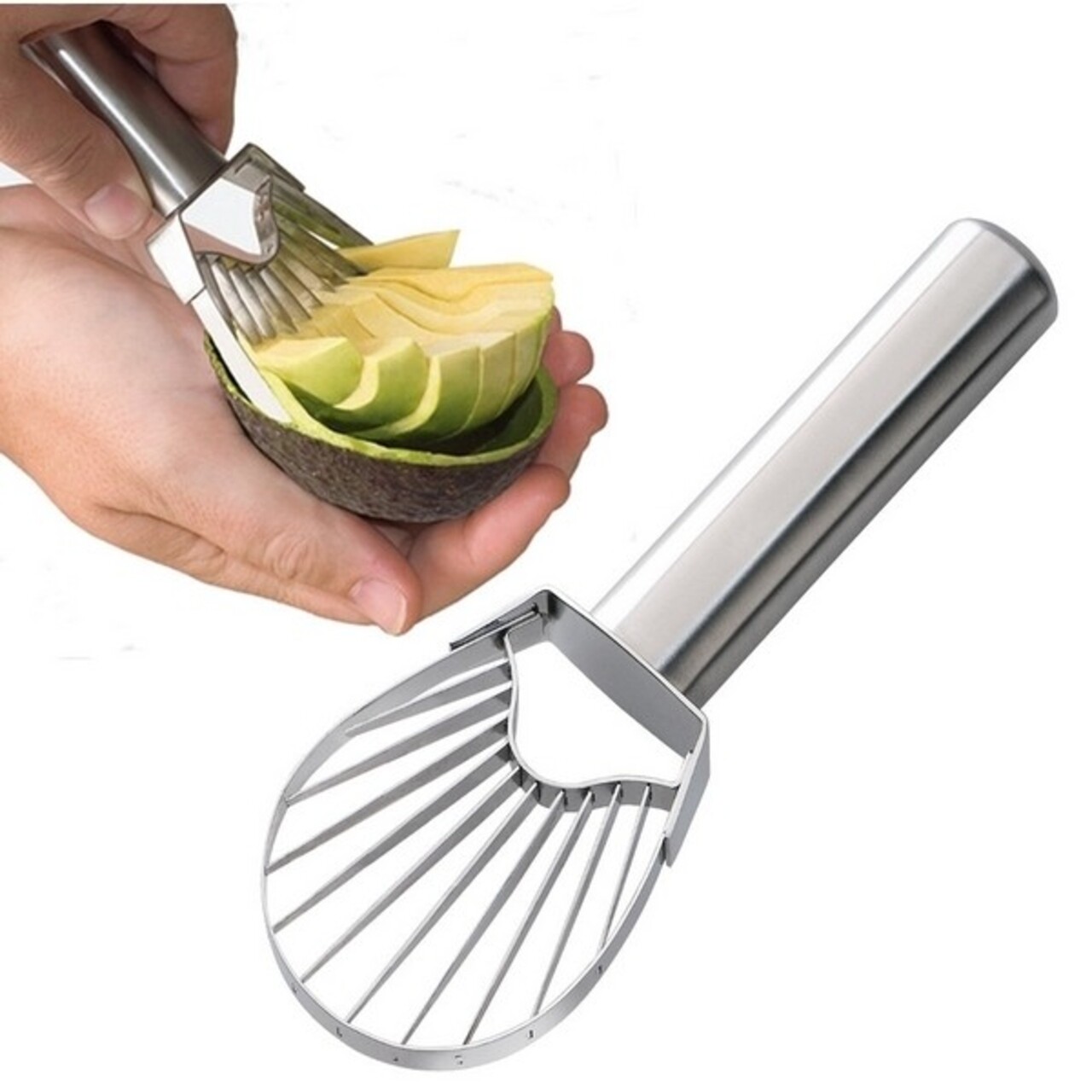 Ustensila Pentru Taiat Avocado, Moha, 18 X 6.5 Cm, Inox