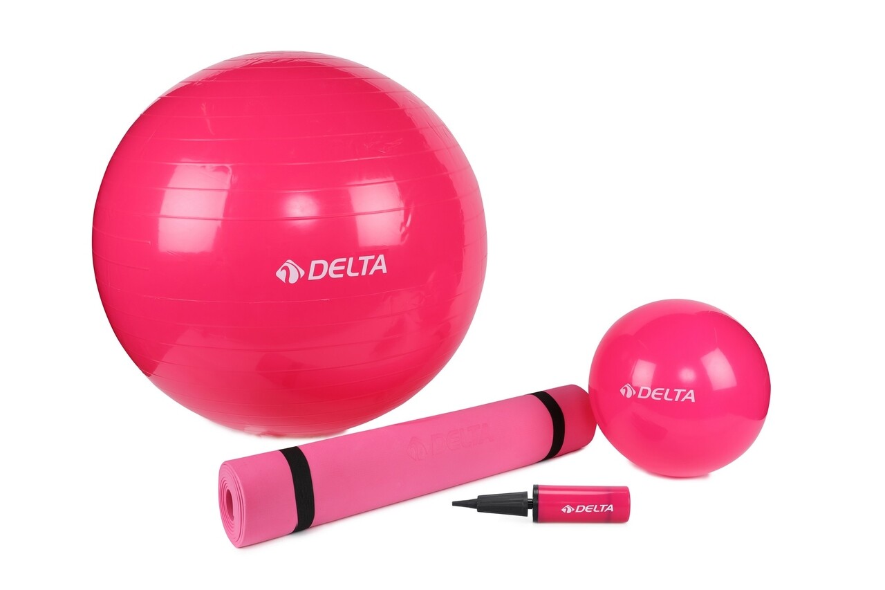 Set 4 Piese Pentru Yoga/pilates 267DLT1704, Delta, PVC, Roz