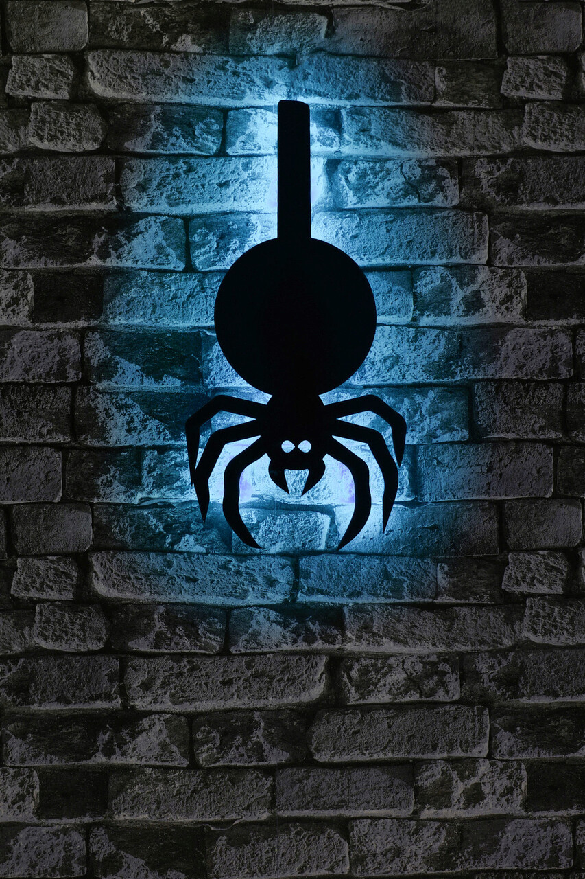 Decoratiune luminoasa LED, Spider, MDF, 60 LED-uri, Albastru - 1 | YEO