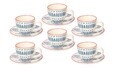 Set 6 cesti de cafea cu farfurii, Metropolis Tirreno, Tognana, 95 ml, ceramica glazurata, multicolor