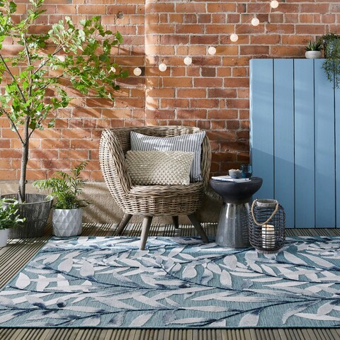 Covor de exterior Willow Outdoor Blue, Flair Rugs, 120x170 cm, polipropilena, albastru