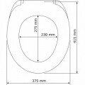 Capac de toaleta cu sistem automat de coborare Flamingo, Wenko, 45 x 38 cm, duroplast, alb/roz