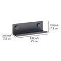 Raft depozitare condimente Jet, Wenko, 25x7.5x7.5 cm, metal, negru