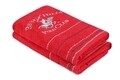 Set 2 prosoape de maini, Beverly Hills Polo Club, Red, 50 x 100 cm, 100% bumbac