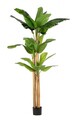 Planta artificiala in ghiveci Banana, Bizzotto, 170 x 160 x 280 cm, 24 frunze, frunze de arbore de cauciuc/trunchi de bananier