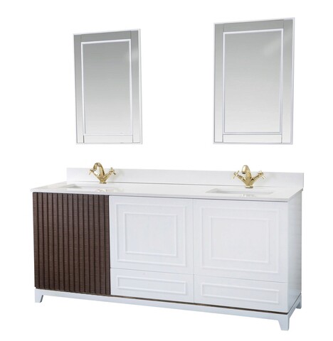 Set mobilier de baie (3 piese), Jussara, Ohio 72, Alb