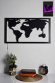 Decoratiune luminoasa LED, World Map 2, MDF, 60 LED-uri, Roz