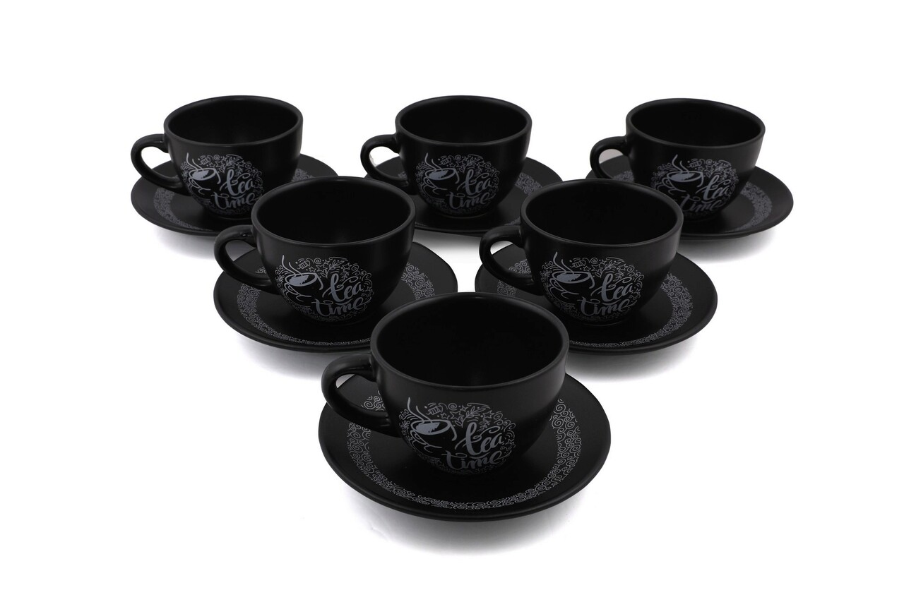 Set pentru ceai, Keramika, 275KRM1524, Ceramica, Negru mat - 1 | YEO