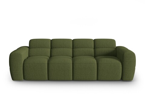 Canapea 4 locuri, Lisa-193, Micadoni Home, 256x101x77 cm, tesatura structurata, verde melange