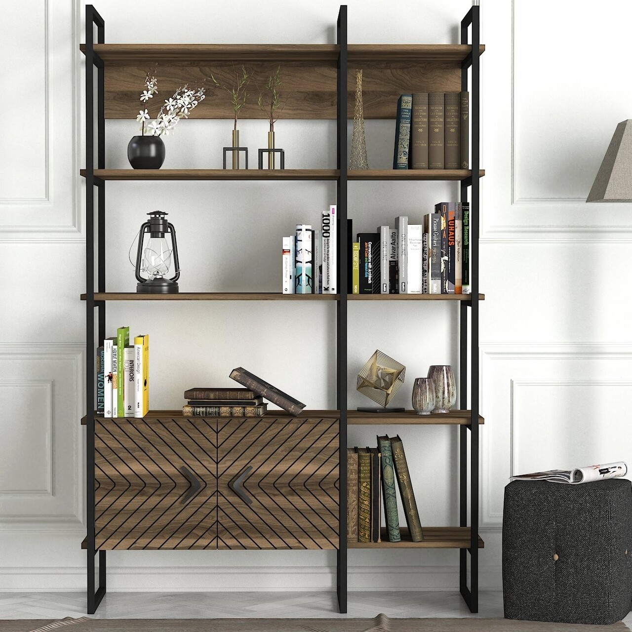 Biblioteca Santana, Tera Home, 120x39x180 cm, maro - 1 | YEO