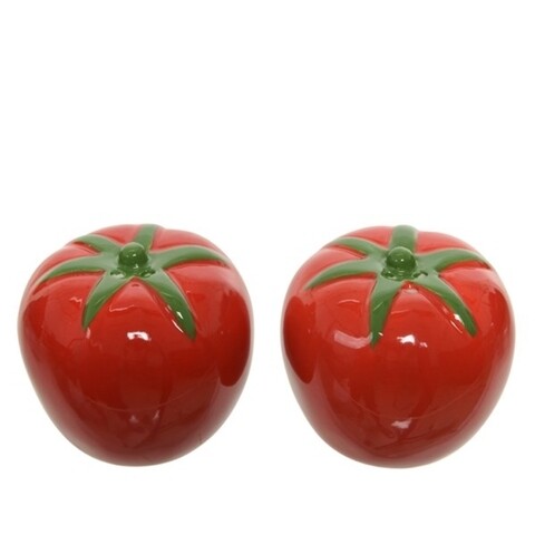 Set solnita si pepernita Tomato, Decoris, 6x5.5 cm, dolomit, rosu