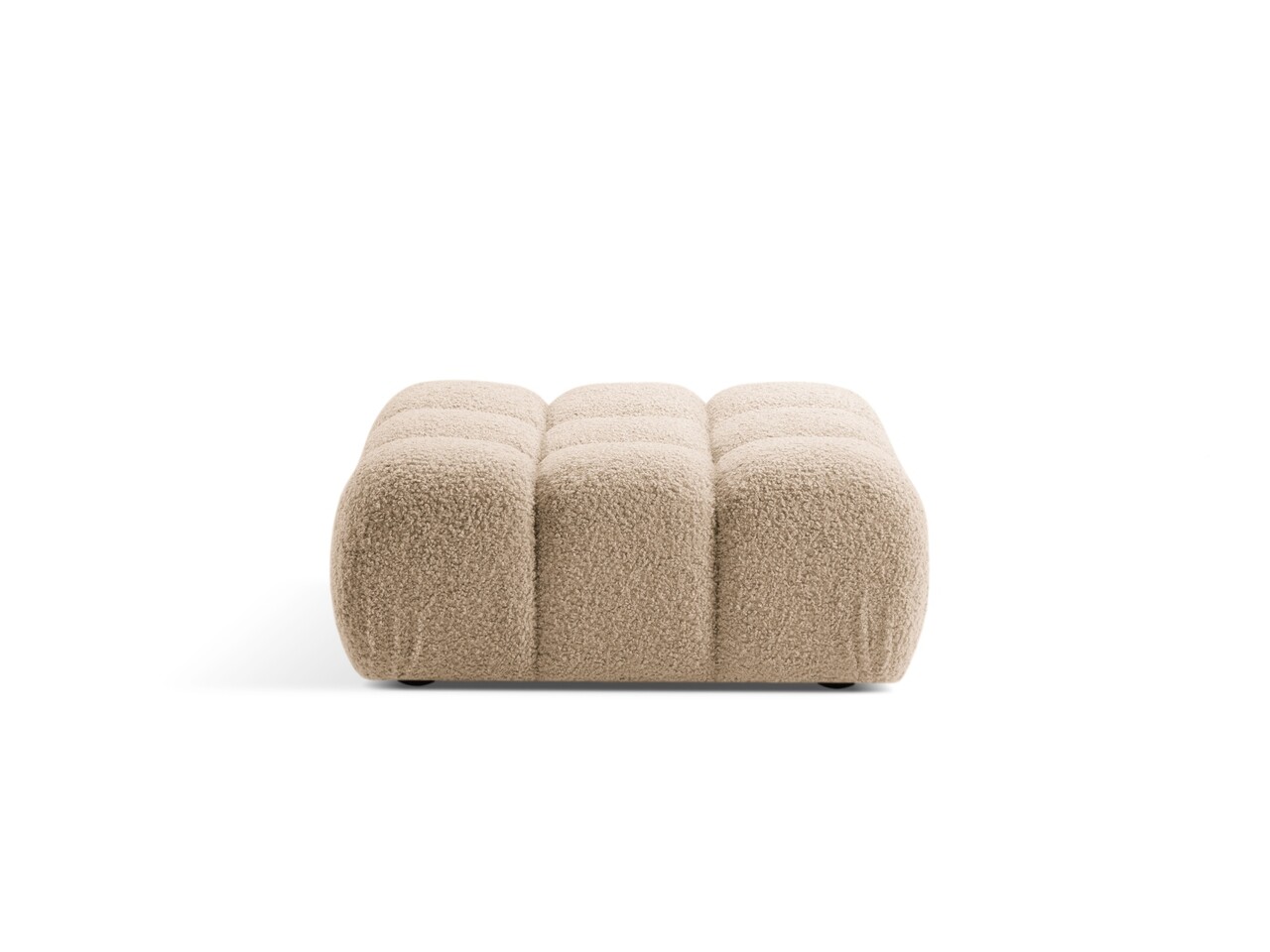 Taburet, Bellis-213, Micadoni Home, 94x94x43 cm, tesatura boucle, bej sand