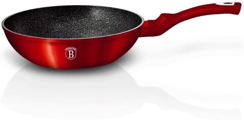 Tigaie Wok, Berlinger Haus, Burgundy Metallic Line, 28 cm Ø, aluminiu forjat