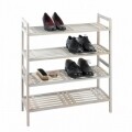 Suport pantofi Norway White, Wenko, 6 perechi, 69x40.5x27 cm,  lemn de nuc, natur