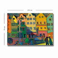 Tablou decorativ, 70100KANDINSKY022, Canvas , Lemn, Multicolor