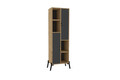 Corp biblioteca, Puqa Design, Sorrento, 48.2x160x30 cm, PAL, Stejar safir / Antracit