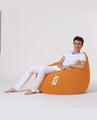 Fotoliu puf, Bean Bag, Ferndale Premium XXL, 115 x 130 cm, poliester impermeabil, portocaliu