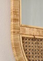 Oglinda decorativa Hajar Oval Arch, Bizzotto, 50 x 70 cm, ratan/MDF, natural