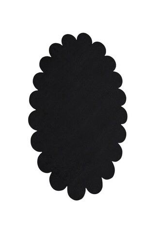 Covor de hol, Ellipse Daisy, 100x150 cm, Poliester, Negru