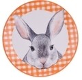 Platou pentru servire Bunny, Ø16 cm, dolomit, portocaliu