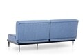 Canapea extensibila Anton Sofabed, Futon, 3 locuri, 190x130 cm, metal, albastru grizzled