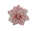 Decoratiune Poinsettia, Decoris, 44x1 cm, poliuretan, rosu