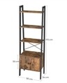 Biblioteca Ladder, Vasagle, 56 x 34 x 173 cm, otel/PAL, maro rustic