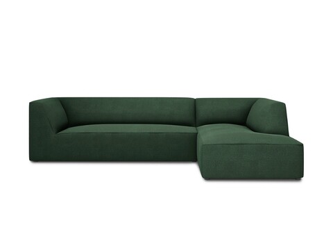 Coltar dreapta 4 locuri, Ruby, Micadoni Home, BL, 273x180x69 cm, poliester, verde