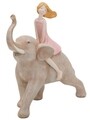 Decoratiune Dolly On Elephant, Mauro Ferretti, 22x10x21 cm, polirasina, roz