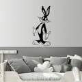 Decoratiune de perete, Bugs Bunny 1, Metal, Dimensiune: 33 x 70 cm, Negru