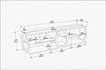 Comoda TV, Retricy, Fale, 140x35x45 cm, PAL, Safir / Alb