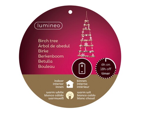 Decoratiune luminoasa Tree, Lumineo, 45x2x100 cm, lemn