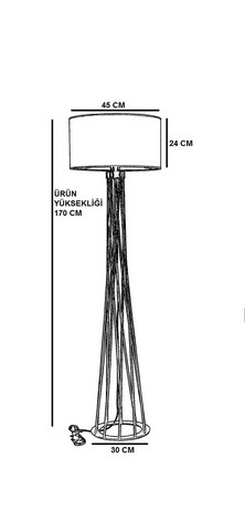 Lampadar, Stala, 846STL2971, Metal, Gri inchis