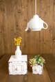 Pendul Happy tea pot, Deco Republic, E27, 1x60W, ceramica, ceainic + farfurie, alb