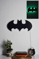 Decoratiune luminoasa LED, Batman, MDF, 60 LED-uri, Verde