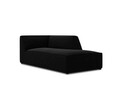 Sezlong living dreapta 1 loc, Ruby, Micadoni Home, BL, 180x93x69 cm, catifea, negru