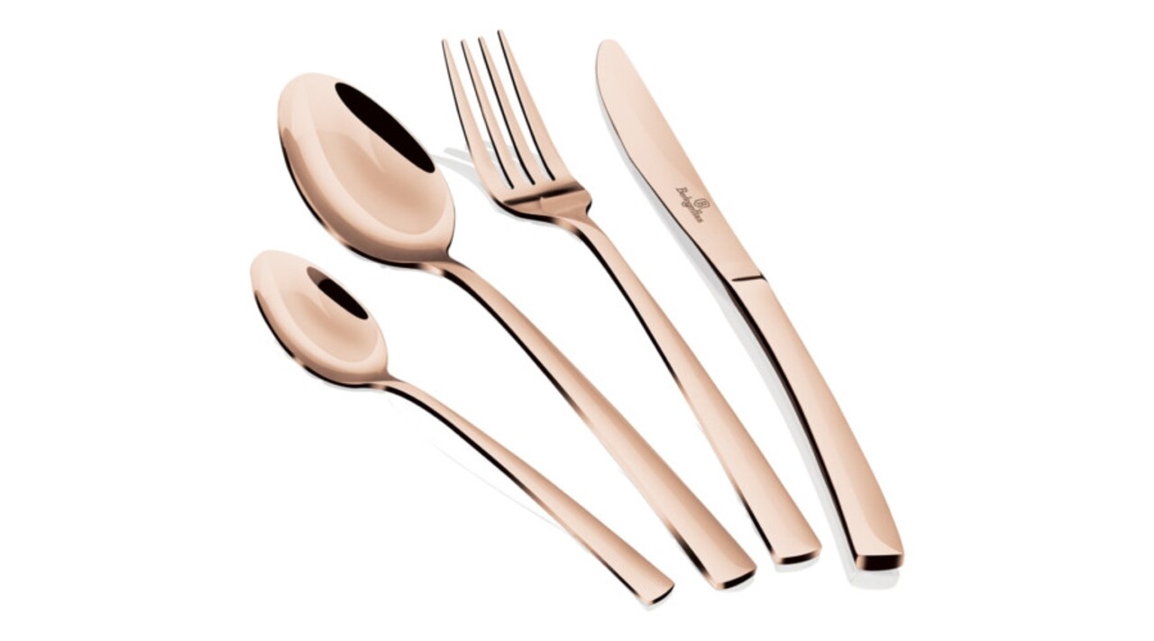 Set Tacamuri 16 Piese, Berlinger, Mirror Finish Rose Gold, Inox