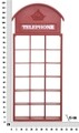 Raft de perete Telephone Box, Mauro Ferretti, 52x15x120 cm, fier, rosu