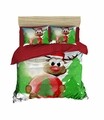 Lenjerie de pat dubla Xmas-412, Pearl Home, 3 piese, amestec bumbac, multicolor