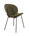 Scaun Maddie, Bizzotto, 52x59.5x79.5 cm, otel/poliester Boucle, verde inchis