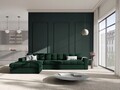 Coltar stanga 4 locuri, Justin, Micadoni Home, BL, 236x160x72 cm, catifea, verde bottle