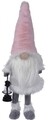 Decoratiune luminoasa Gnome w white body, 26x18x51 cm, plus, roz/alb