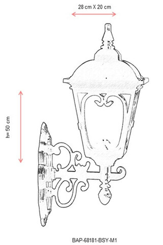 Lampa de exterior, Avonni, 685AVN1197, Plastic ABS, Negru