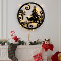 Decoratiune de luminoasa XMASBLACK-027, Tanelorn, 60x60 cm, metal, negru