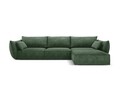 Coltar dreapta 4 locuri, Kaelle, Micadoni Home, BL, 308x171x85 cm, poliester chenille, verde bottle