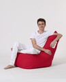 Fotoliu puf, Bean Bag Ferndale, Diamond, 60 x 90 cm, poliester impermeabil, rosu