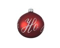 Glob Ho ho ho, Decoris, 8 cm, sticla, rosu