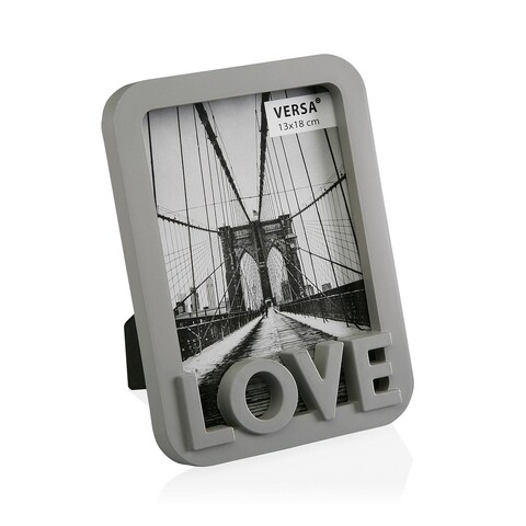 Rama foto Love, Versa, 13x18 cm, plastic, gri