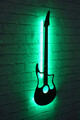 Decoratiune luminoasa LED, Guitar, MDF, 60 LED-uri, Verde