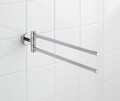 Suport pentru prosoape, Wenko, Bosio Shine, 5.5 x 43 x 9 cm, inox, gri